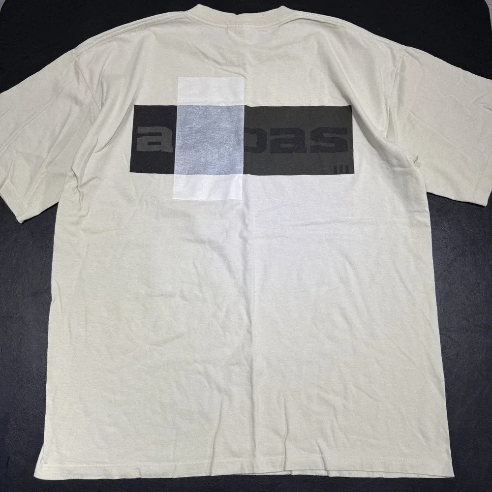 Vintage Adidas 90s T-Shirt Men's Size Large Beige‎  Crewneck Short Sleeve Y2K